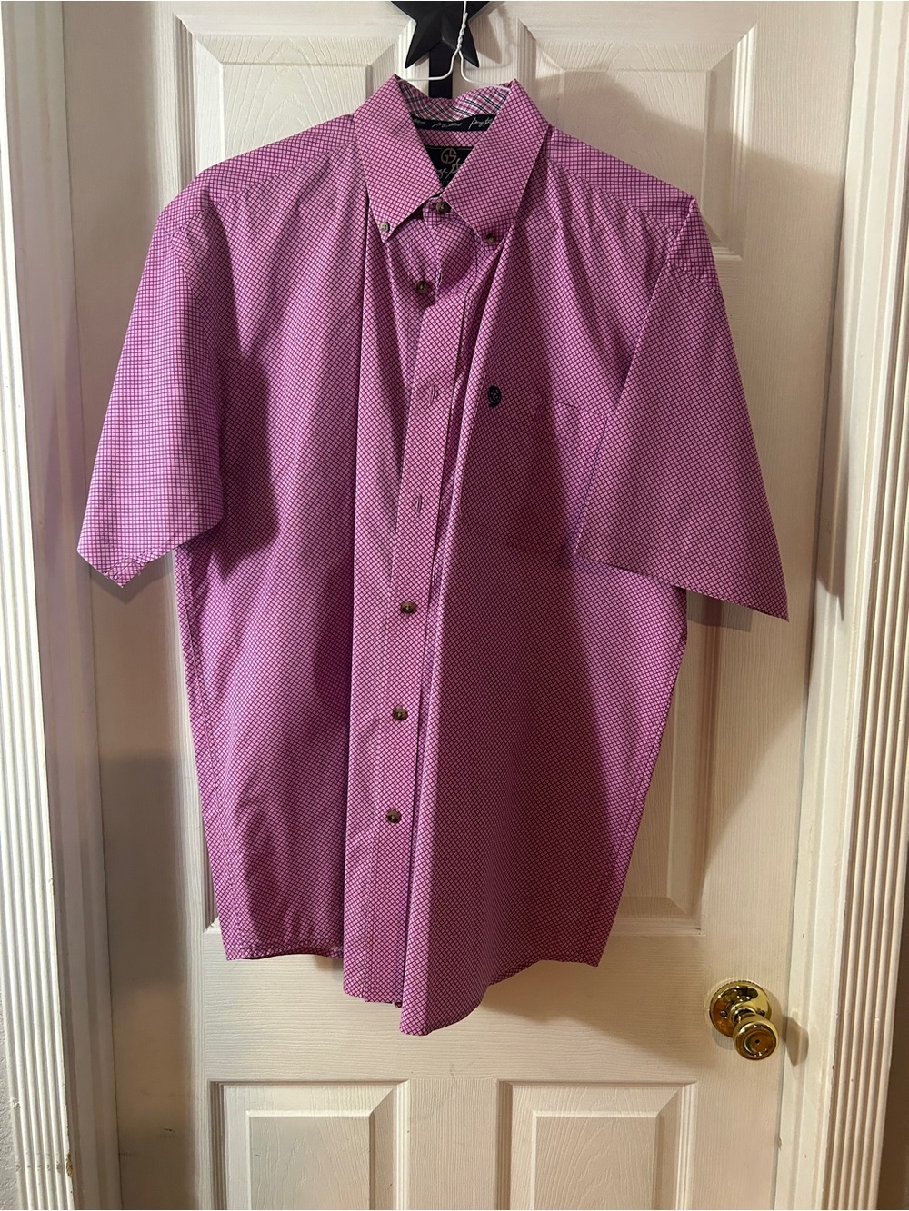 George Strait by Wrangler -Classic Short-Sleeve Button-Down Shirt Size XL